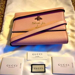 Gucci Blind For Love Pink Calfskin Crossbody (498097-534563)